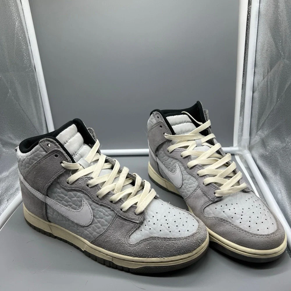 Nike Dunk High Retro Wolf Grey-Light Smoke Grey-White Sz 9 men's. 10.5‎ women's